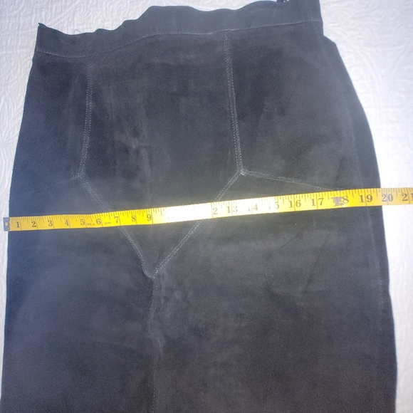 Vintage Global Identity Women's Size 13 Suede Leather G-III Black Skirt - Picture 10 of 11